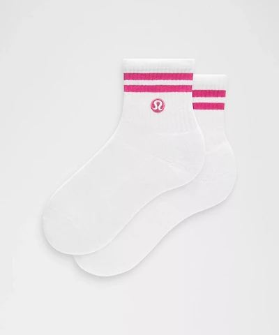 Unisex Daily Essential Quarter Socks *Stripe