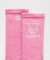 Unisex Daily Essential Crew Socks *Lemons Quote