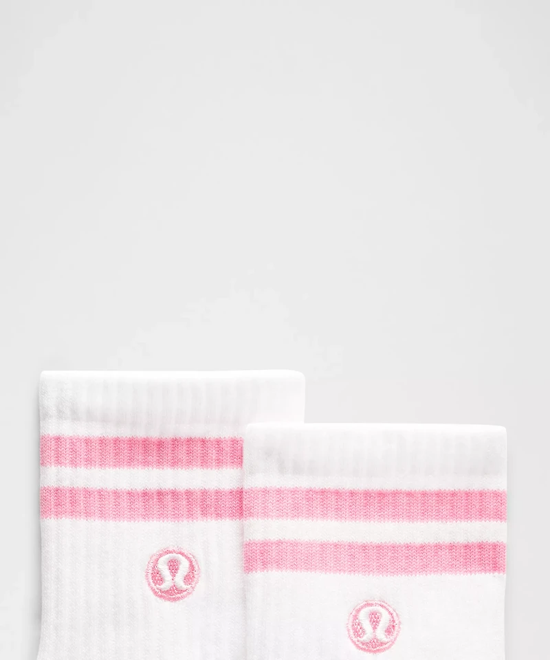 Unisex Daily Essential Quarter Socks 3 Pack *Stripe