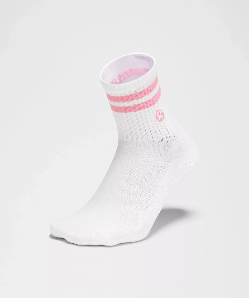Unisex Daily Essential Quarter Socks 3 Pack *Stripe