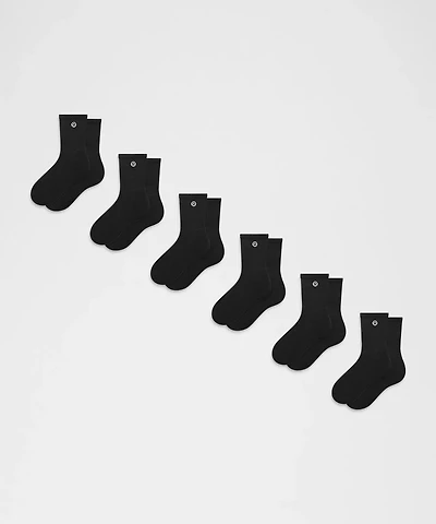 Unisex Daily Essential Quarter Socks *6 Pack