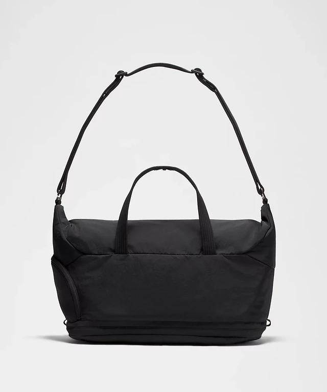 gym bag women lululemon Athletica Lululemon Side-Cinch Shopper 18L (Black) : Clothing, Shoes & Jewelry Duffle Bag With Trolley Sleeve