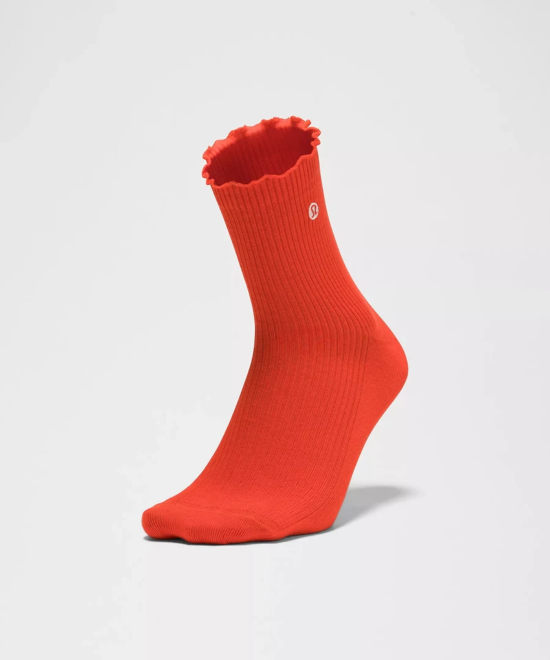 Unisex Lettuce Edge Quarter Socks
