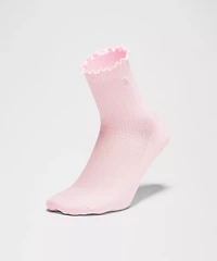 Unisex Lettuce Edge Quarter Socks *3 Pack