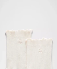 Unisex Lettuce Edge Quarter Socks *3 Pack