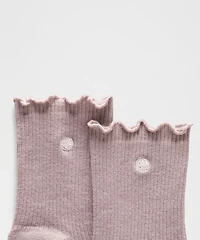 Unisex Lettuce Edge Quarter Socks