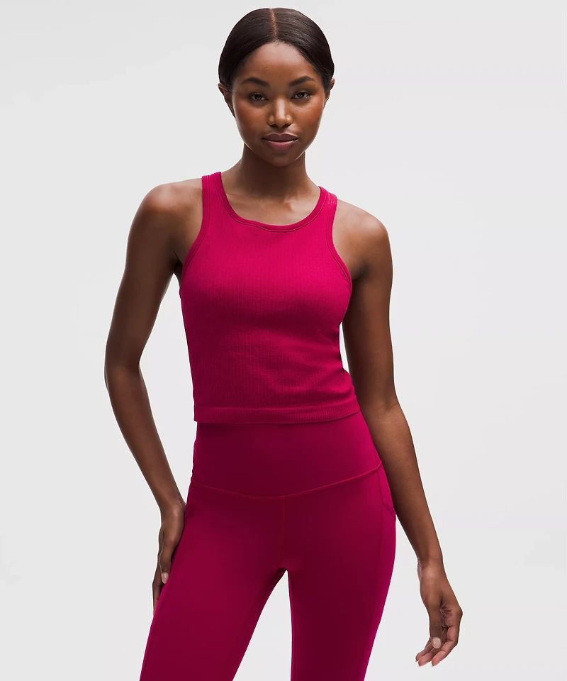 Ebb to Street Cropped Racerback Tank Top *Light Support, B/C Cup | Women's Sleeveless & Tops