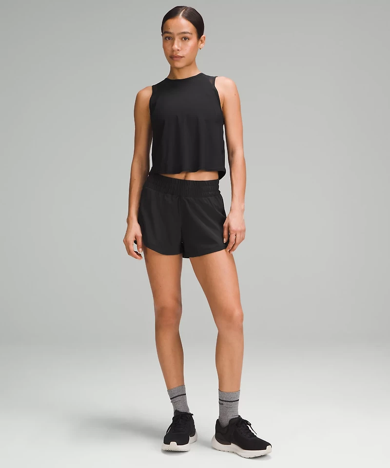 Sculpt Cropped Tank Top *Pleated | Women's Sleeveless & Tops