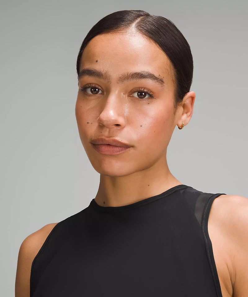 Sculpt Cropped Tank Top *Pleated | Women's Sleeveless & Tops