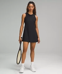 Grid-Texture Sleeveless Linerless Tennis Dress | Women's Dresses