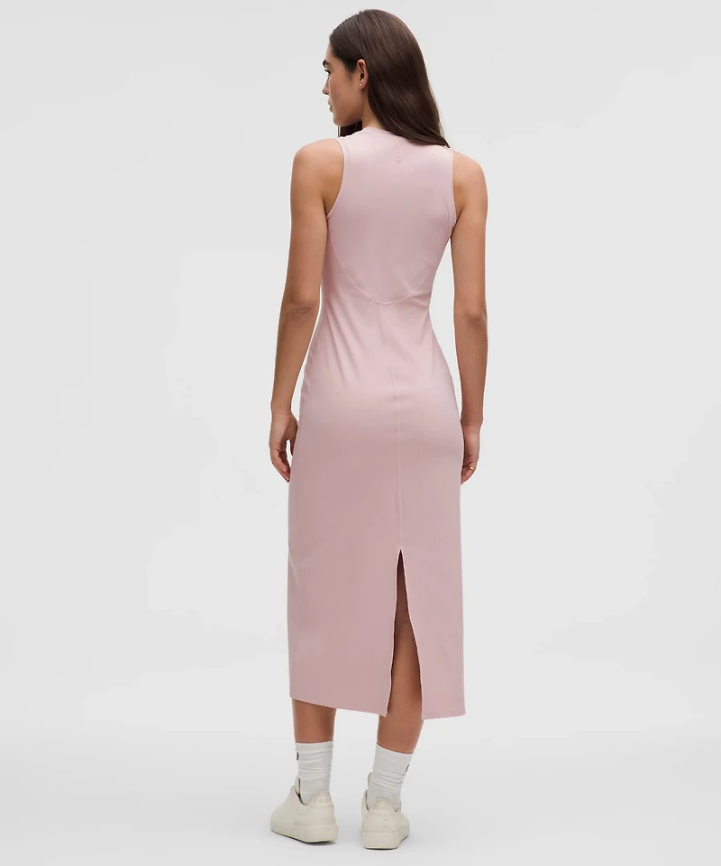 All Aligned Ribbed Midi Dress