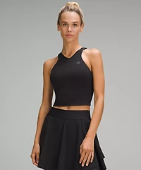 Cropped V-Neck Tennis Tank Top *Medium Support, B/C Cup | Women's Sleeveless & Tops
