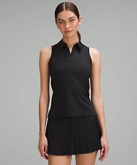 Quick-Dry Sleeveless Polo Shirt *Straight Hem | Women's Shirts