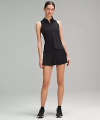 Quick-Dry Sleeveless Polo Shirt *Straight Hem | Women's Shirts