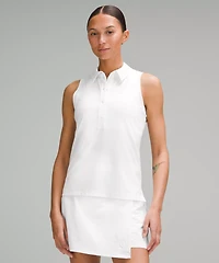 Quick-Dry Sleeveless Polo Shirt *Straight Hem | Women's Shirts