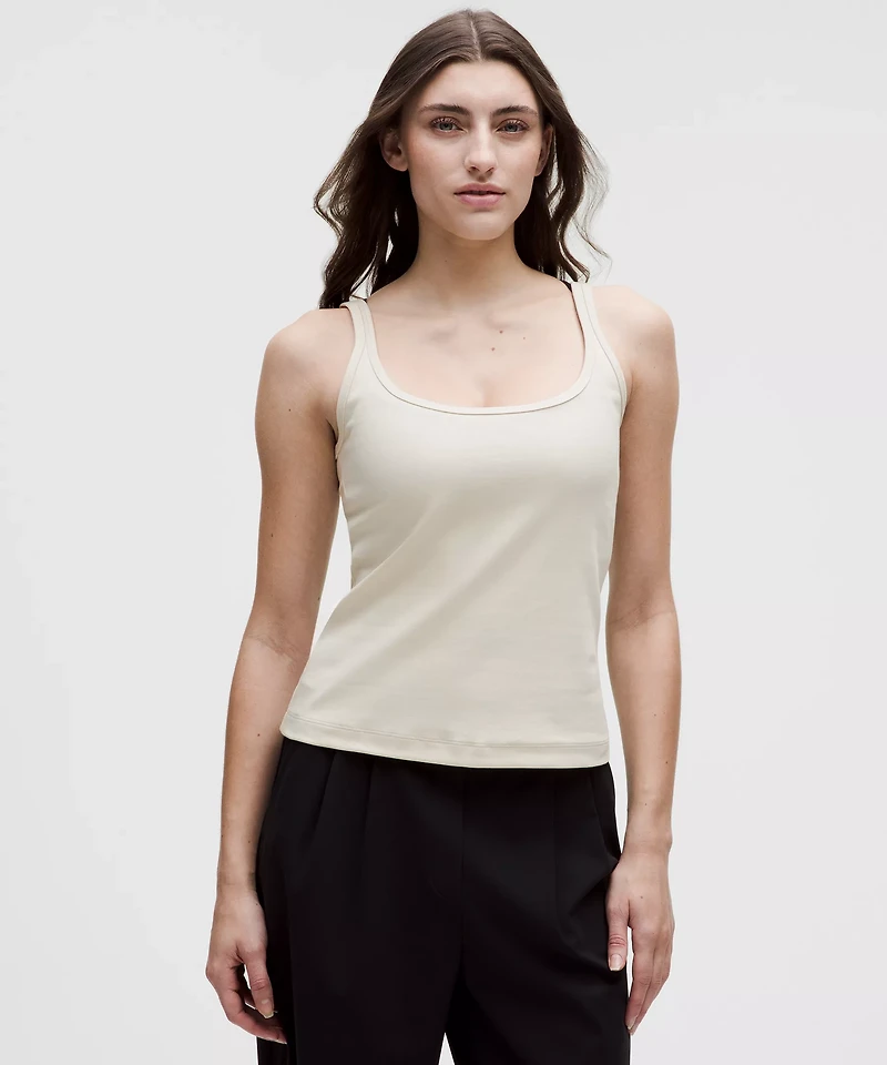 Slim-Fit Stretch Cotton Tank Top | Women's Sleeveless & Tops