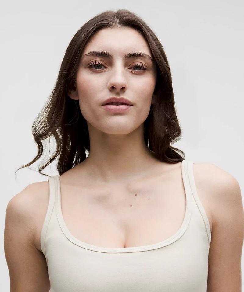 Slim-Fit Stretch Cotton Tank Top | Women's Sleeveless & Tops