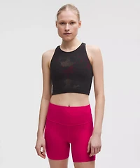 RevealKnit Floral Cropped Tank Top