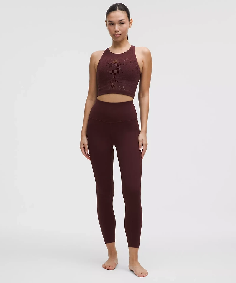 RevealKnit Floral Cropped Tank Top