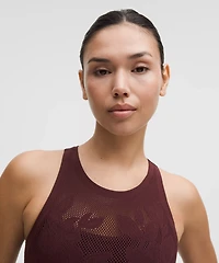 RevealKnit Floral Cropped Tank Top