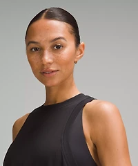 Long Cotton Crewneck Tank Top | Women's Sleeveless & Tops