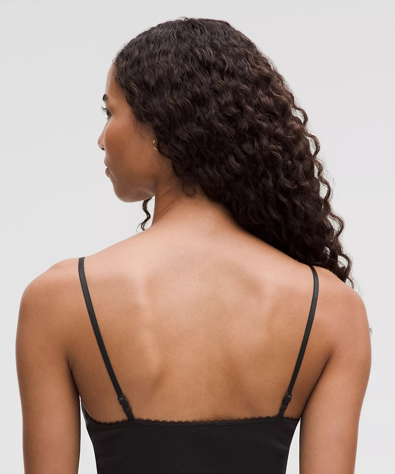 Cotton Pointelle Cropped Cami Tank Top | Women's Sleeveless & Tops