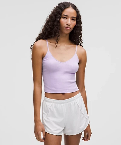 Cotton Pointelle Cropped Cami Tank Top | Women's Sleeveless & Tops