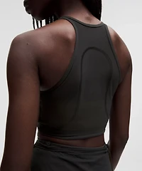 Mesh Cross-Front Cropped Tank Top B/C Cup *SLNSH Collection | Women's Sleeveless & Tops