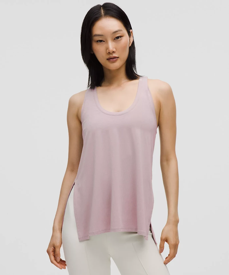 SilkyAppeal Side-Slit Tank Top