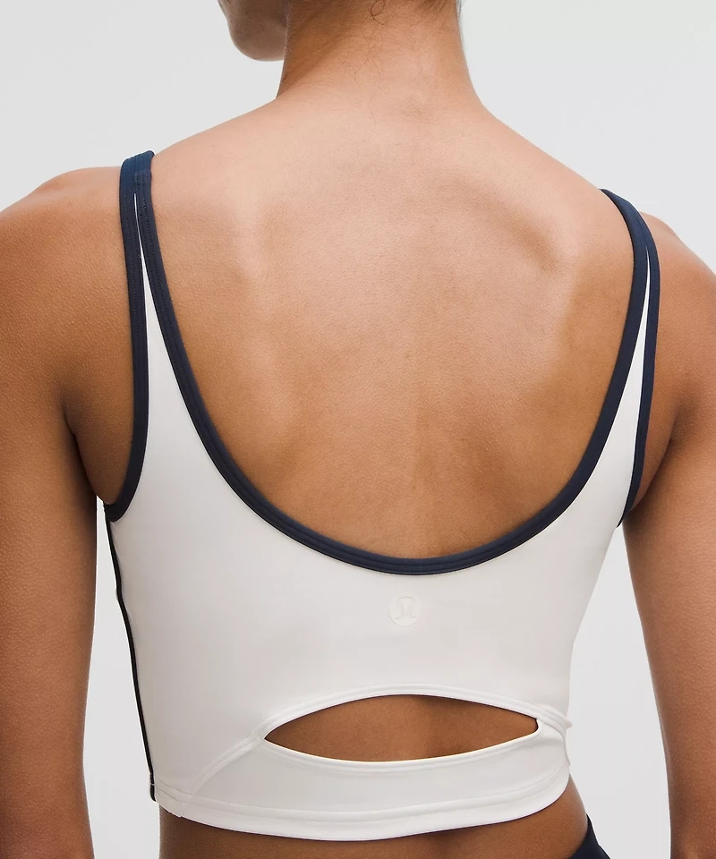 Scoop-Neck Cutout Tennis Tank Top *Medium Support, B/C Cup | Women's Sleeveless & Tops