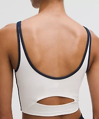 Scoop-Neck Cutout Tennis Tank Top *Medium Support, B/C Cup | Women's Sleeveless & Tops