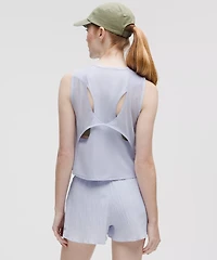 Sculpt Cropped Cross-Vent Tank Top | Women's Sleeveless & Tops