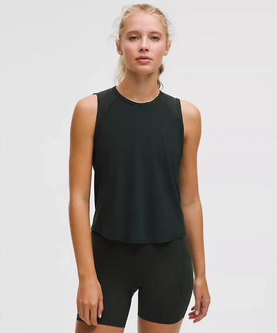 Sculpt Cropped Cross-Vent Tank Top | Women's Sleeveless & Tops
