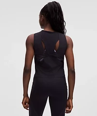 Sculpt Cropped Cross-Vent Tank Top | Women's Sleeveless & Tops