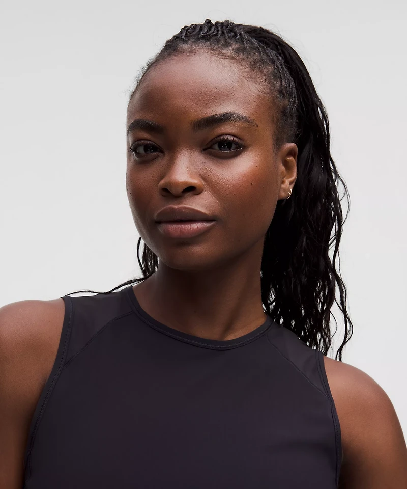Sculpt Cropped Cross-Vent Tank Top | Women's Sleeveless & Tops
