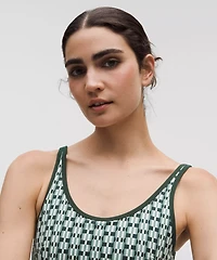 Scoop-Neck Cutout Tennis Tank Top *Medium Support, B/C Cup | Women's Sleeveless & Tops