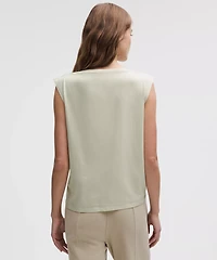 Cotton-Blend Twist-Front Tank Top | Women's Sleeveless & Tops