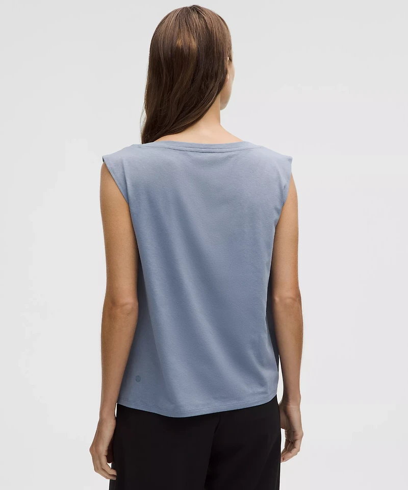 Cotton-Blend Twist-Front Tank Top | Women's Sleeveless & Tops