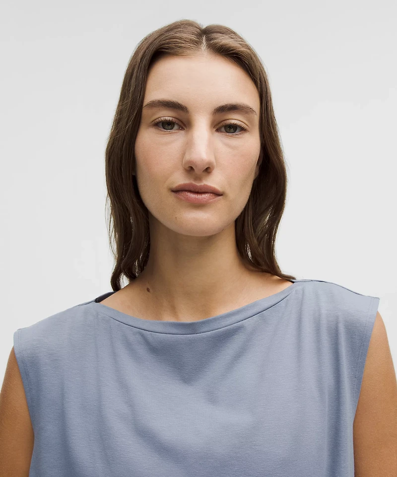 Cotton-Blend Twist-Front Tank Top | Women's Sleeveless & Tops