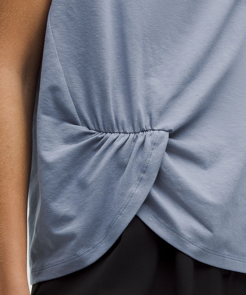 Cotton-Blend Twist-Front Tank Top | Women's Sleeveless & Tops