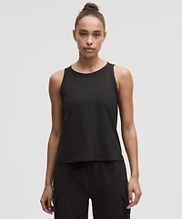 Cotton-Blend Open-Back Tank Top | Women's Sleeveless & Tops