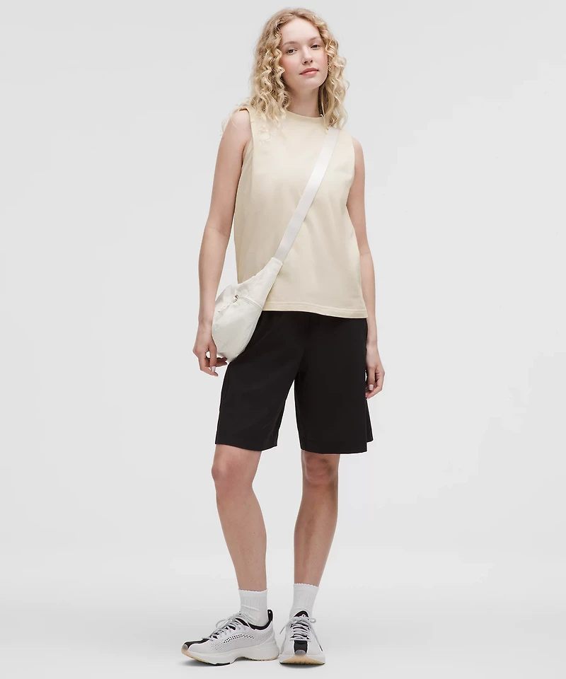 Cotton Jersey Stitch-Detail Tank Top | Women's Sleeveless & Tops