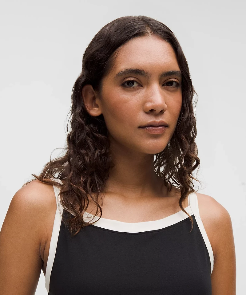 Organic Cotton High-Neck Ringer Tank Top | Women's Sleeveless & Tops