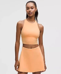 Scallop-Hem High-Neck Tennis Tank Top *Medium Support, B/C Cup | Women's Sleeveless & Tops