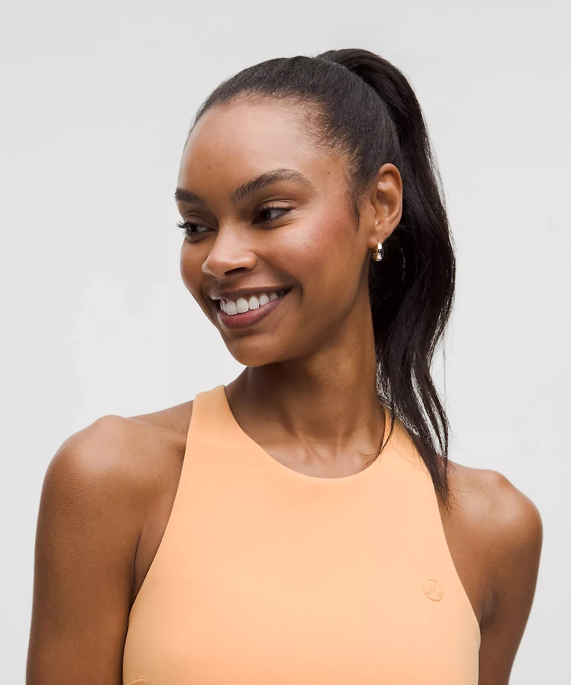 Scallop-Hem High-Neck Tennis Tank Top *Medium Support, B/C Cup | Women's Sleeveless & Tops