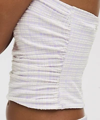 Seersucker Check Strappy Tank Top | Women's Sleeveless & Tops