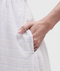Seersucker Check Ruched Midi Dress | Women's Dresses