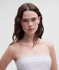 Seersucker Check Ruched Midi Dress | Women's Dresses