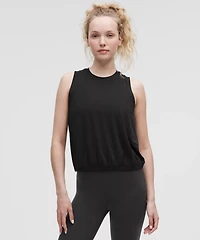 Jersey Training Elastic-Hem Tank Top | Women's Sleeveless & Tops