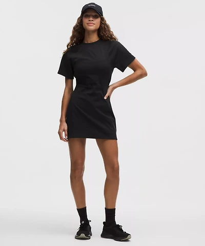 Cotton Jersey Open-Back Mini Dress
